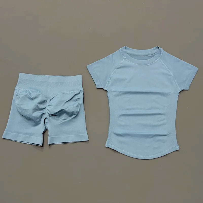 Women's Seamless Ribbed Workout Set